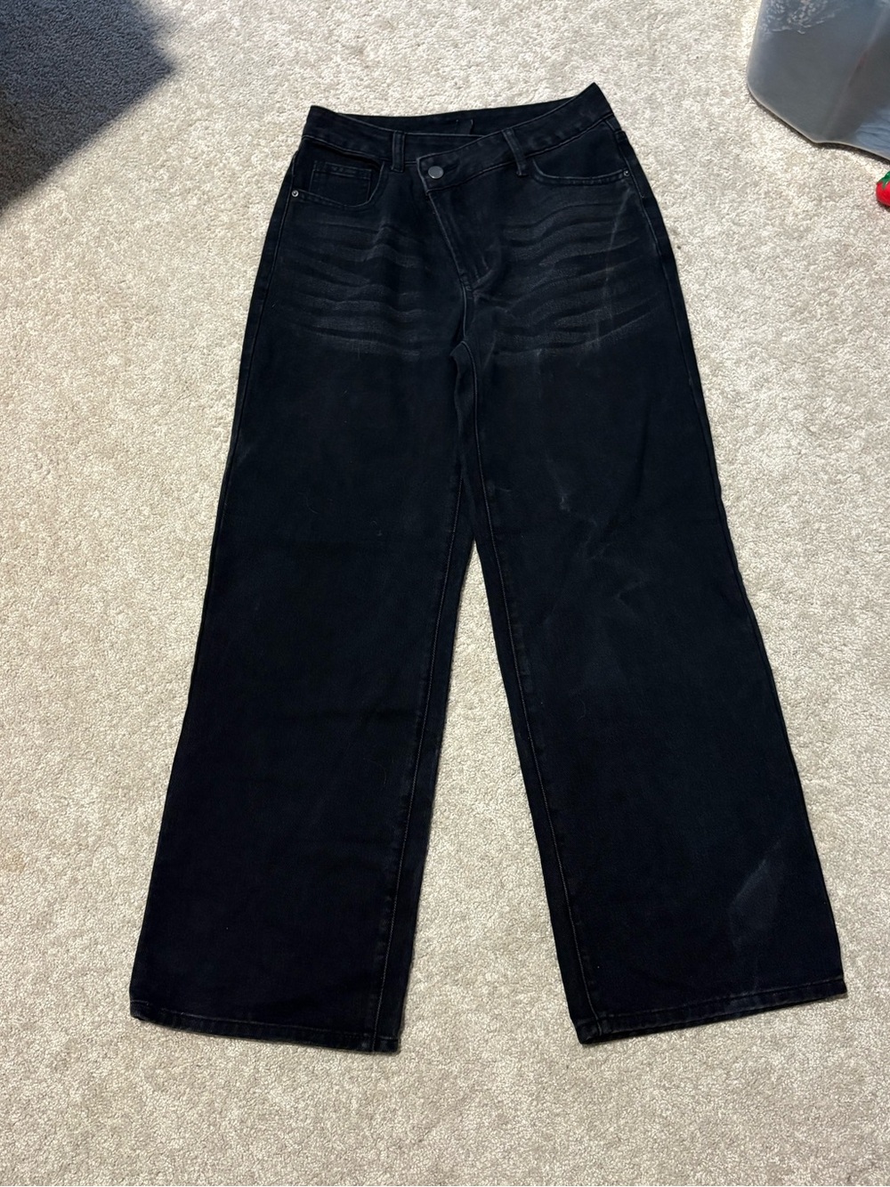 Cider Black Wide Leg Jeans High Rise Y2K Size Small